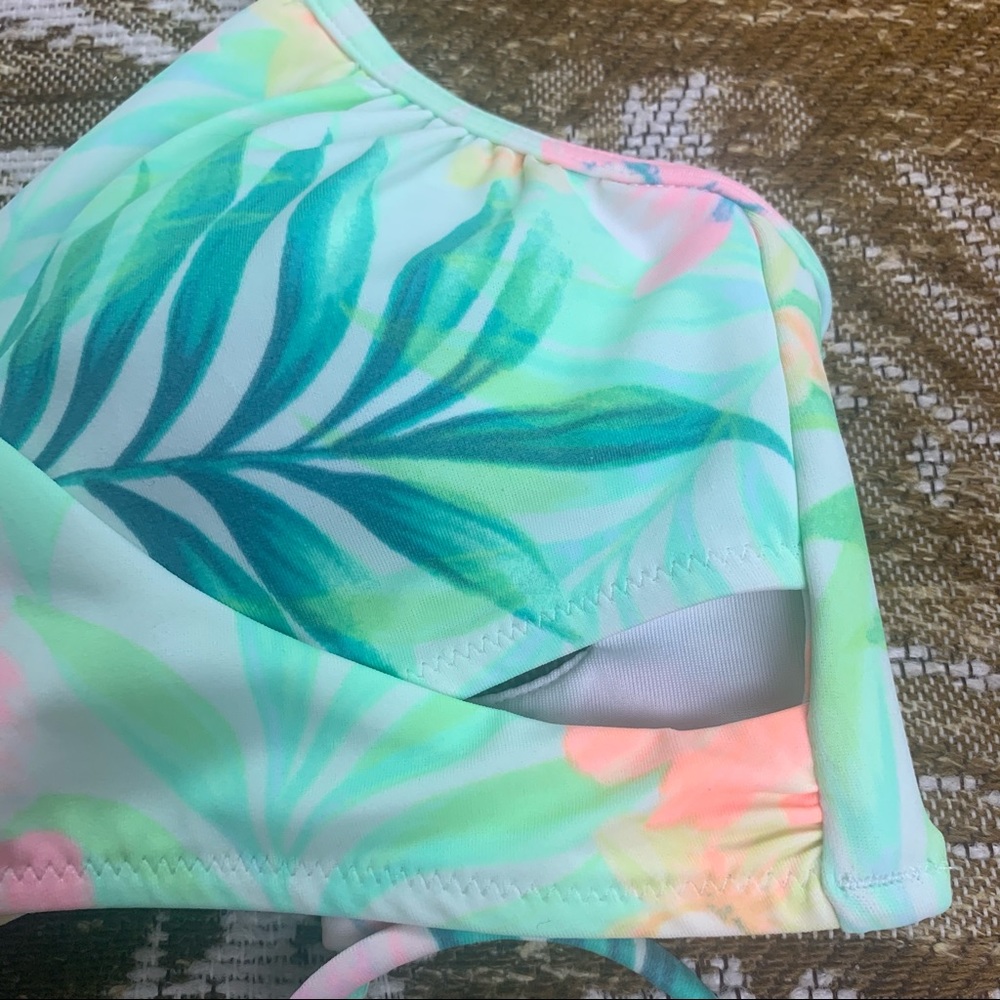 PINK Botanical Floral Tropic Swim Top - Picture 4 of 7